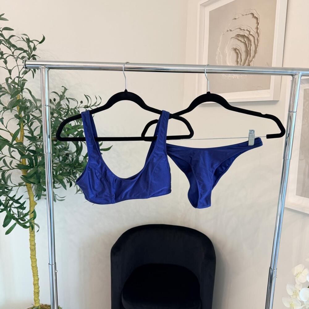 Navy blue bikini with subtle